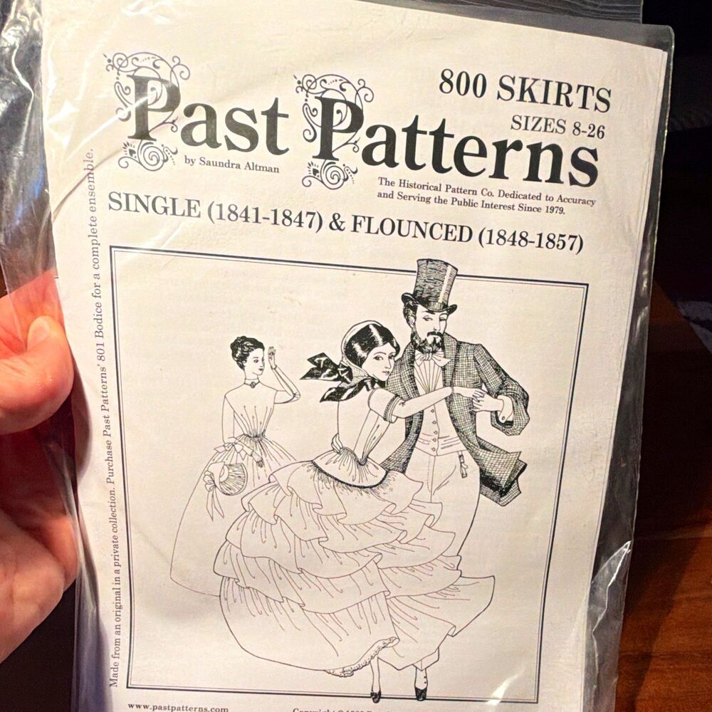 Past Patterns 800 Skirt Sewing Pattern Single & Flounced Size 8-26 Uncut 2000s